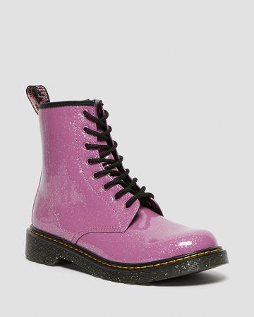 Pink Kids' Dr Martens Youth 1460 Glitter Lace Up Boots | CA 708UZG